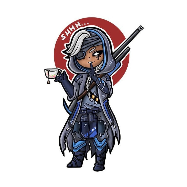 Overwatch 'Chibi Ana Amari | Shhh...' Vinyl Car Sticker