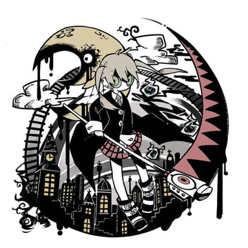 Soul Eater 'Maka Albarn Holding Scythe Weapon | Chibi' Vinyl Car Sticker