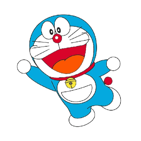 Doraemon 'Excited | Right' Vinyl Car Sticker