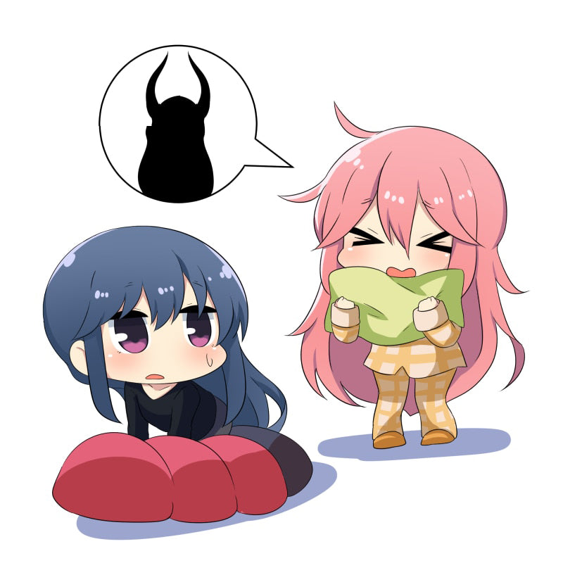 Laid-Back Camp 'Sleep Over | Scared Demon' Vinyl Car Sticker