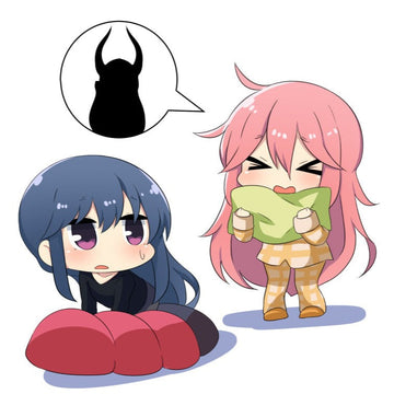 Laid-Back Camp 'Sleep Over | Scared Demon' Vinyl Car Sticker