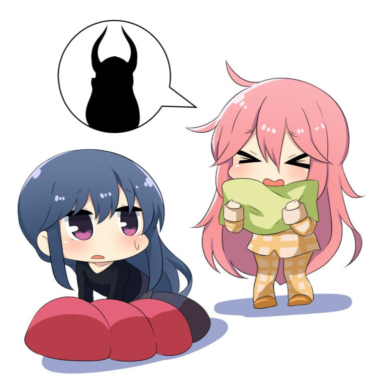 Laid-Back Camp 'Sleep Over | Scared Demon' Vinyl Car Sticker