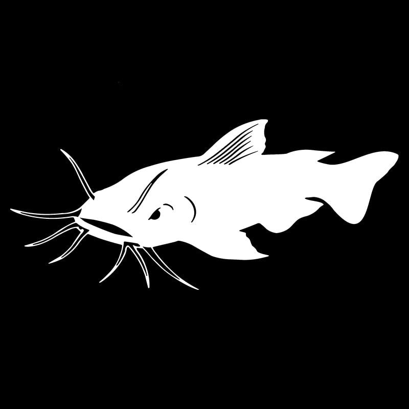 Catfish 'Swimming' Vinyl Car Sticker