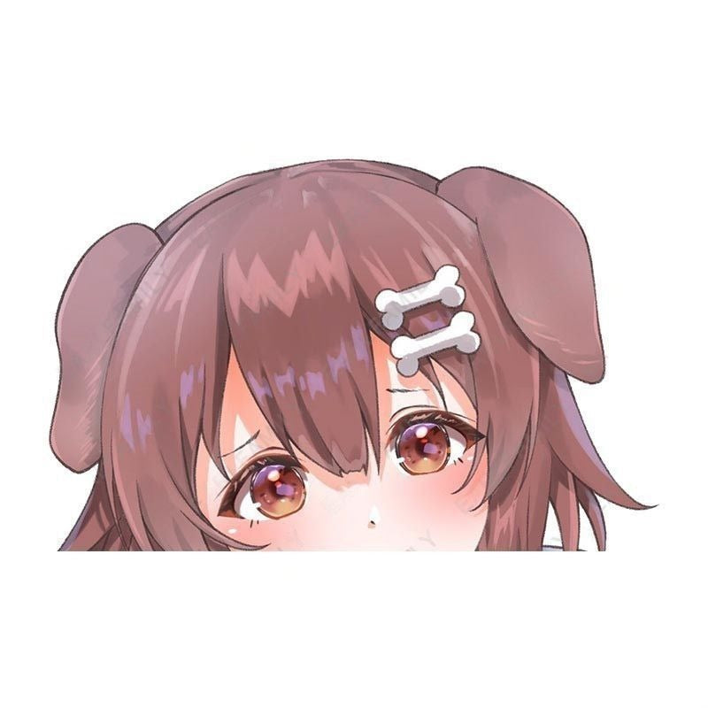 Virtual YouTuber 'Young Inugami Korone | Teary Eyes' Vinyl Car Peeker Sticker