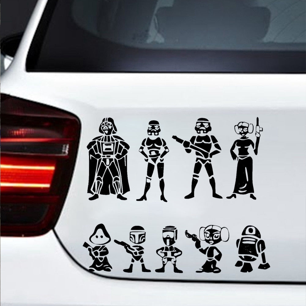 Star Wars 'Casts | Comic Silhouette' Vinyl Car Sticker