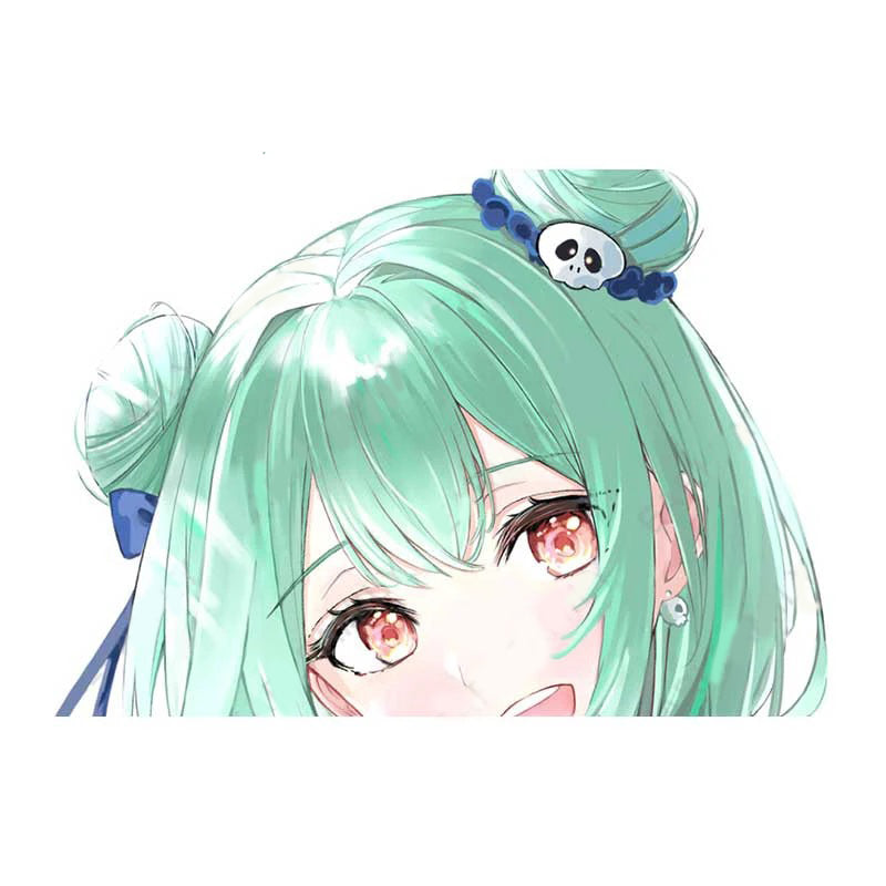 Virtual YouTuber 'Uruha Rushia | Amazed' Vinyl Car Peeker Sticker