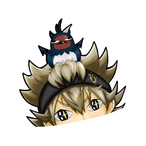 Black Clover 'Asta | Sparkling Eyes' Vinyl Car Peeker Sticker