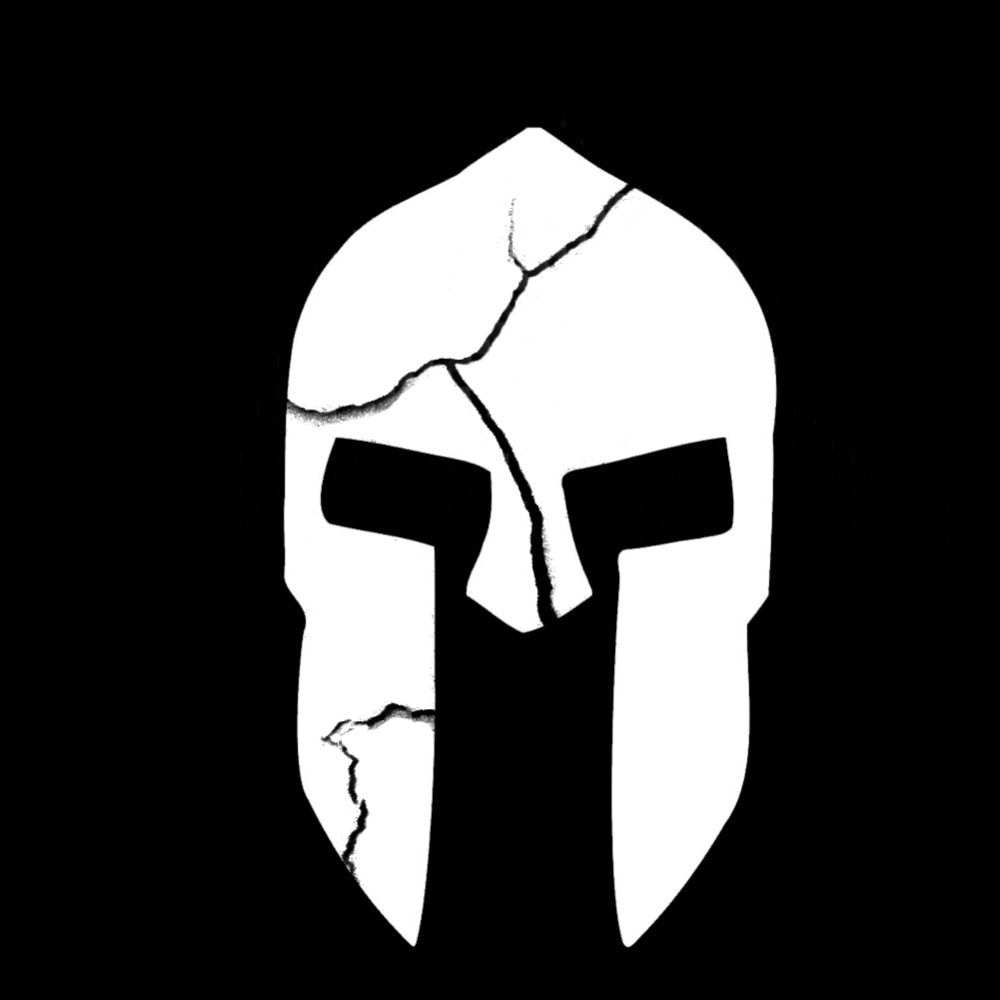 The 300 Spartans 'Cracked Helmet' Vinyl Car Sticker