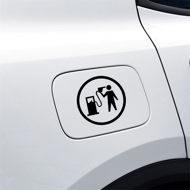 Fuel Tank 'Head Pointing | 2.0' Vinyl Car Sticker
