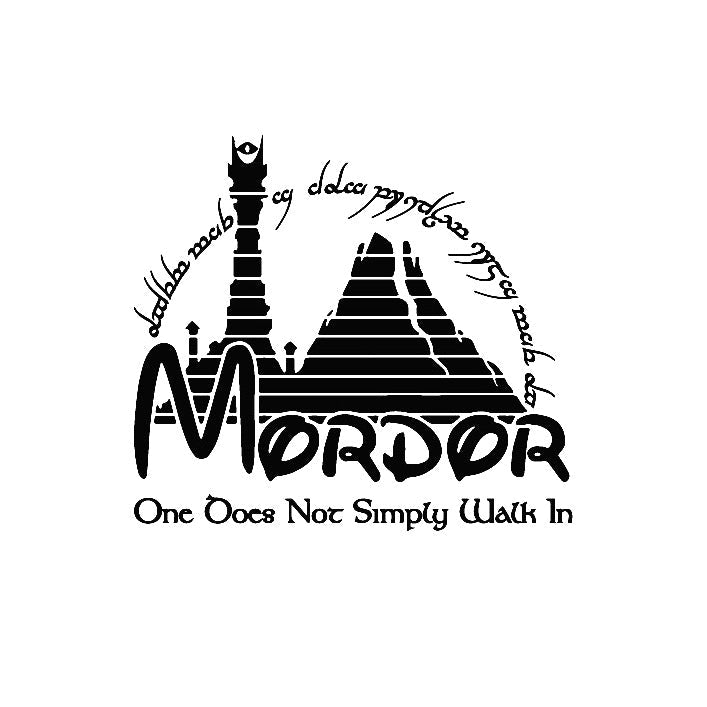 The Lord of the Rings 'Mordor | One Does Not Simply Walk In' Vinyl Car Sticker
