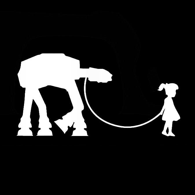 Star Wars 'Little Girl and AT-AT Walker' Vinyl Car Sticker
