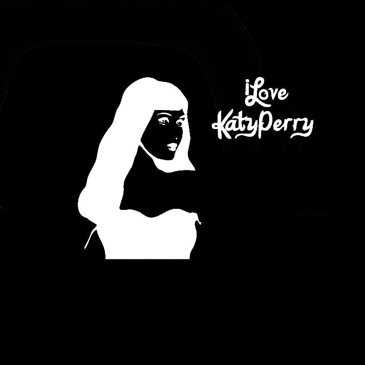 Music 'I Love Katy Perry' Vinyl Car Sticker