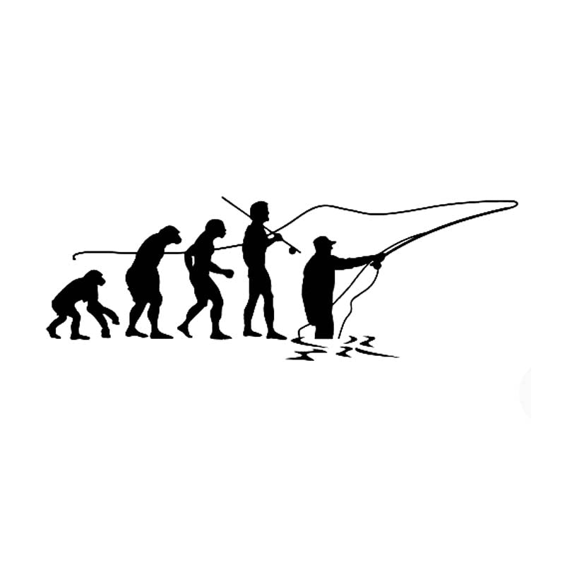 Fishing 'Evolution' Vinyl Car Sticker