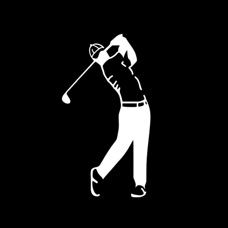 Golfer 'Golf Swing' Vinyl Car Sticker