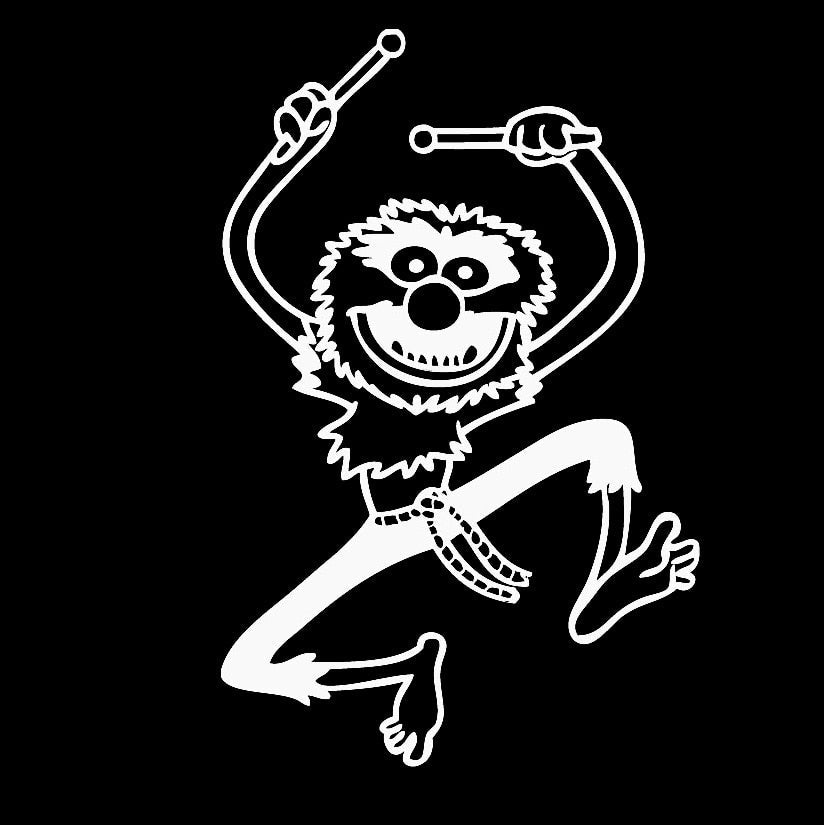 The Muppet Show 'Animal | Wild Drummer' Vinyl Car Sticker