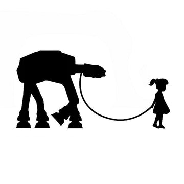 Star Wars 'Little Girl and AT-AT Walker' Vinyl Car Sticker