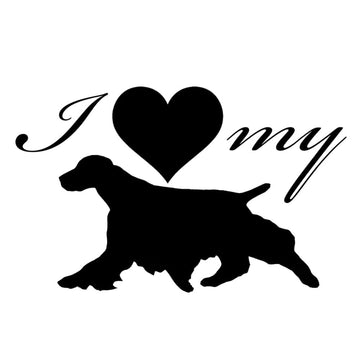 Dog 'I Love My Cocker Spaniel' Vinyl Car Sticker