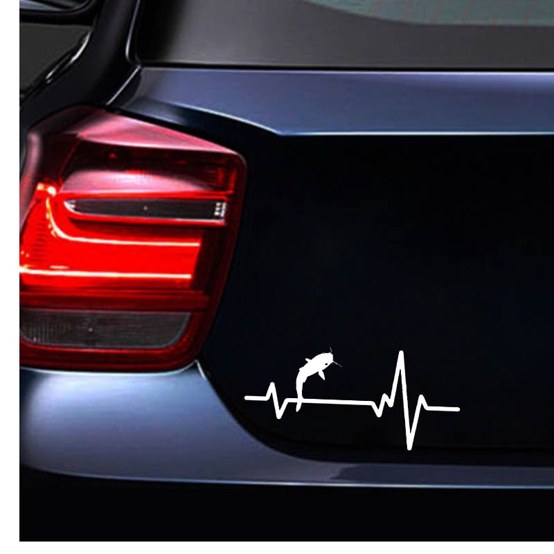 Heart Rate Line 'Catfish' Vinyl Car Sticker