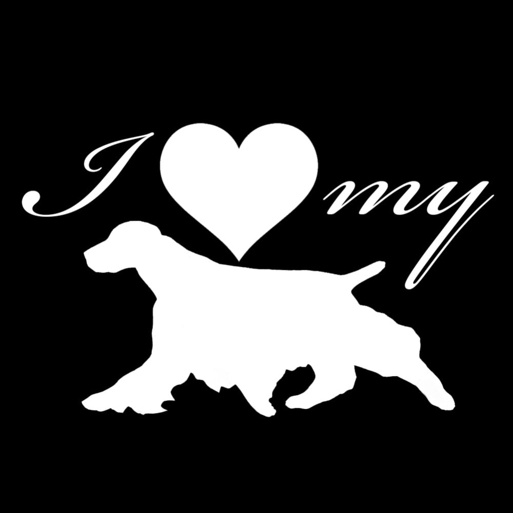 Dog 'I Love My Cocker Spaniel' Vinyl Car Sticker