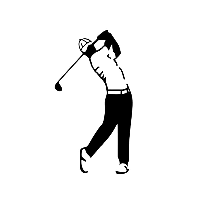 Golfer 'Golf Swing' Vinyl Car Sticker