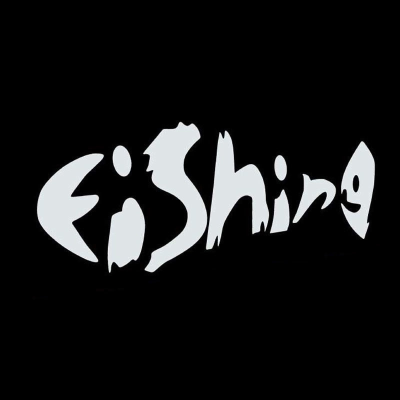 Fishing 'Font' Vinyl Car Sticker
