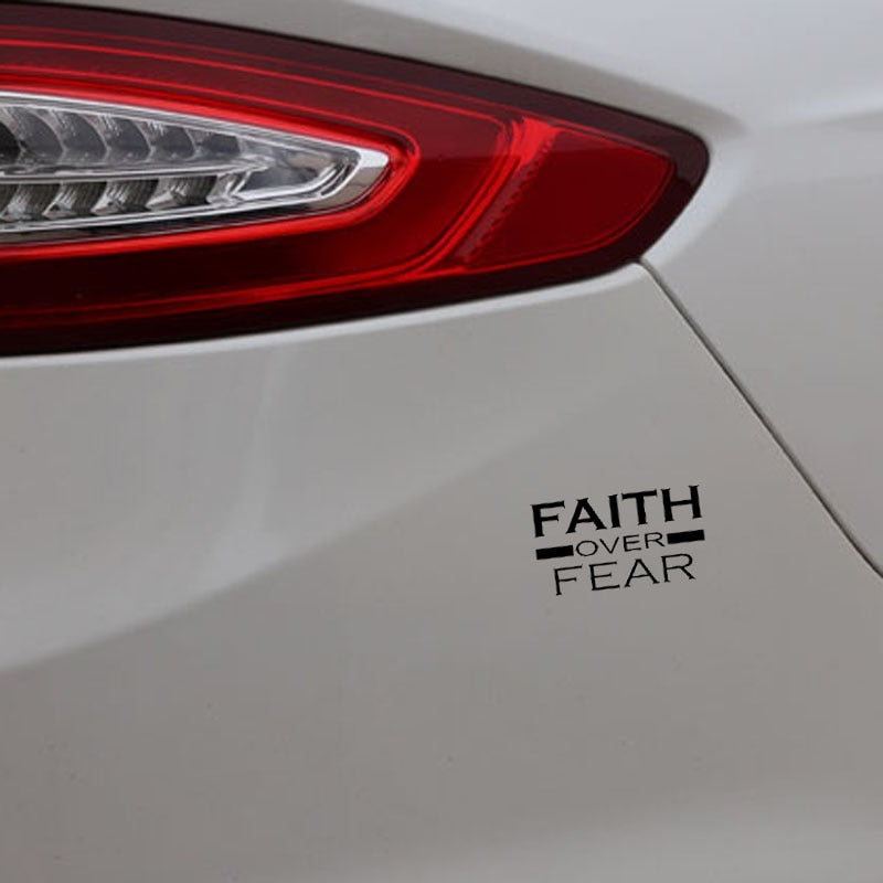 Faith Over Fear Vinyl Car Sticker