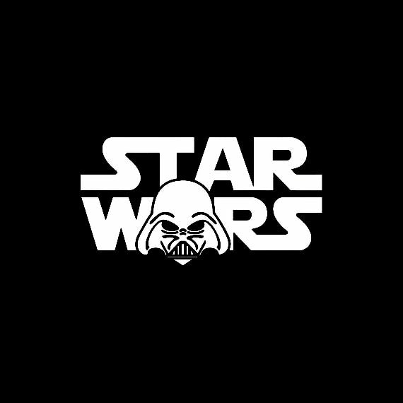 Star Wars 'Logo | Darth Vader Helmet' Vinyl Car Sticker