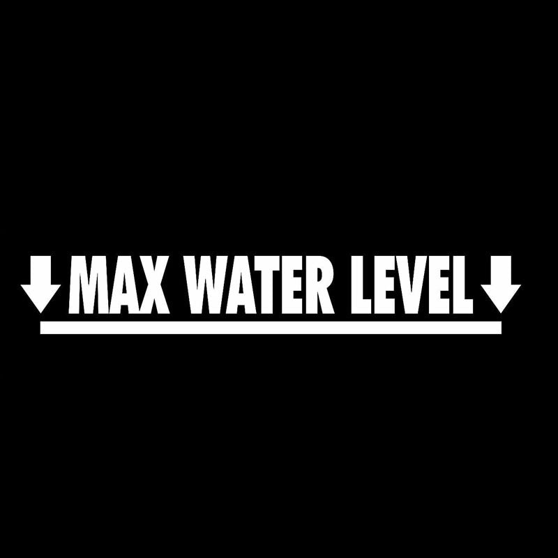 Cool 'Max Water Level | Arrows Down' Vinyl Car Sticker