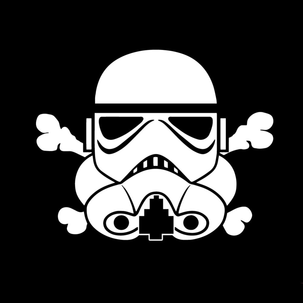 Star Wars 'Stormtrooper Helmet | Crossbones' Vinyl Car Sticker