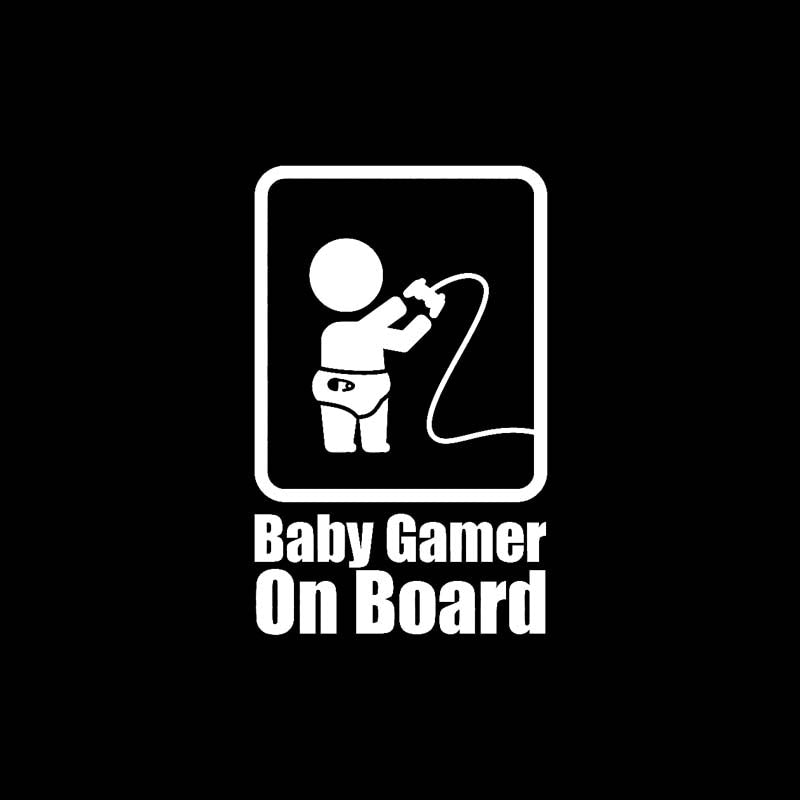 Baby Gamer On Board 'Playing' Vinyl Car Sticker