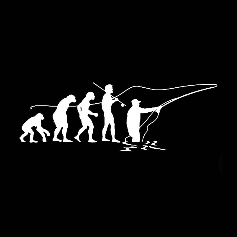 Fishing 'Evolution' Vinyl Car Sticker