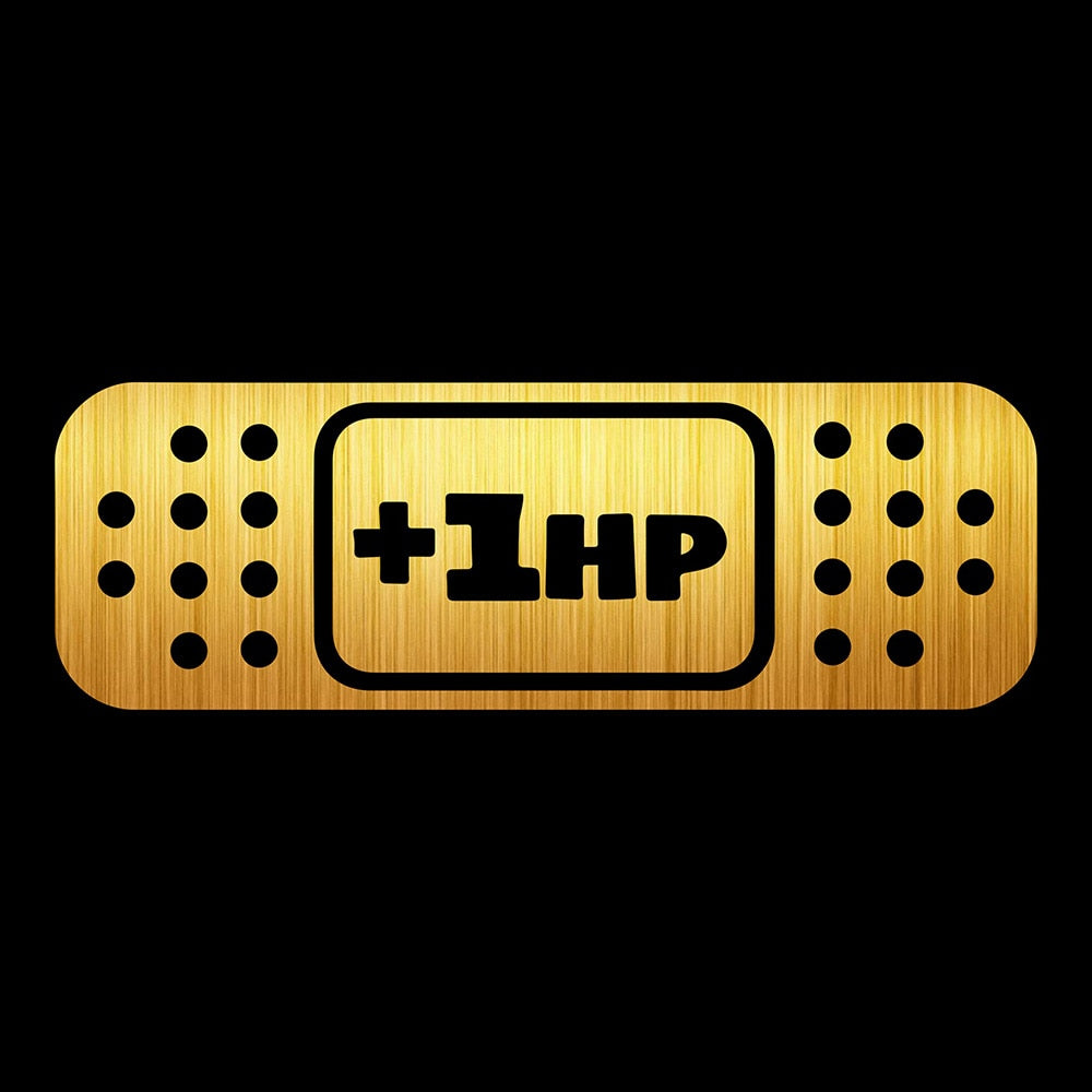 Cool '+1HP Bandage' Vinyl Car Sticker