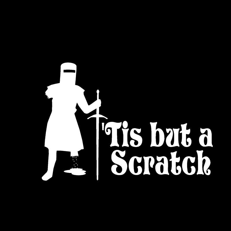 Monty Python and the Holy Grail 'Black Knight | Tis But A Scratch' Vinyl Car Sticker