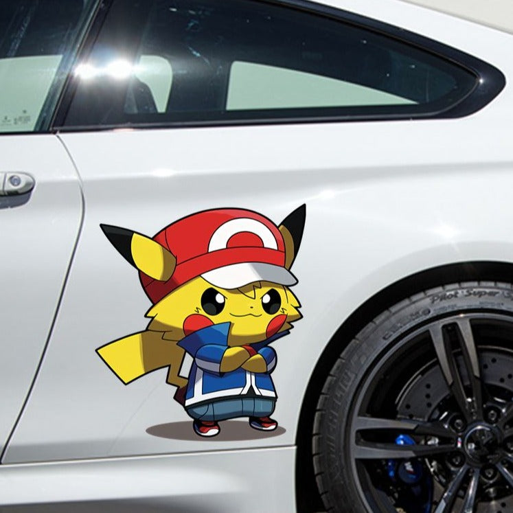 Pikachu x Ash Ketchum Vinyl Car Sticker