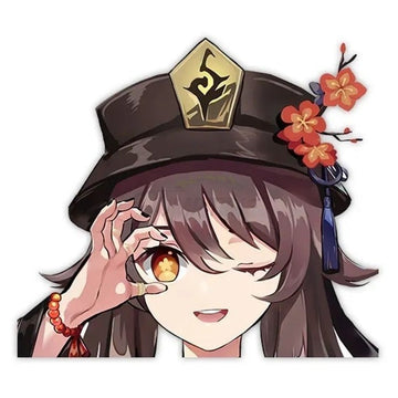 Genshin Impact 'Hu Tao | One Eye' Vinyl Car Peeker Sticker