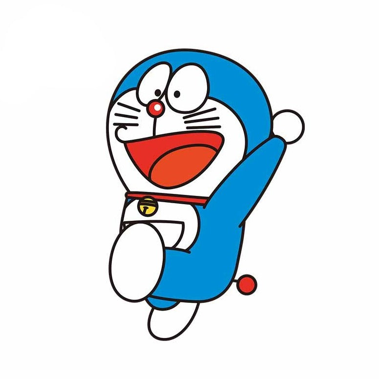 Doraemon 'Kicking | Left' Vinyl Car Sticker