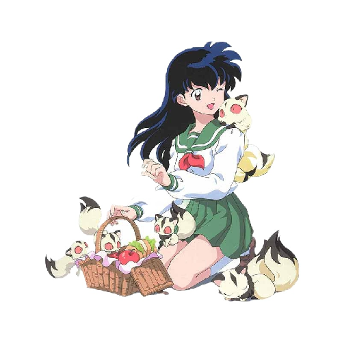Inuyasha 'Kagome and Kirara | Cute Kittens' Vinyl Car Sticker