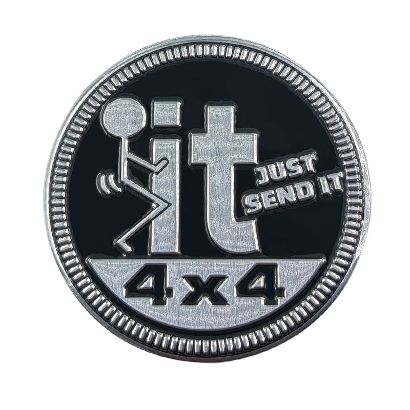 Cool 'It 4x4 | Just Send It' Metal Car Sticker