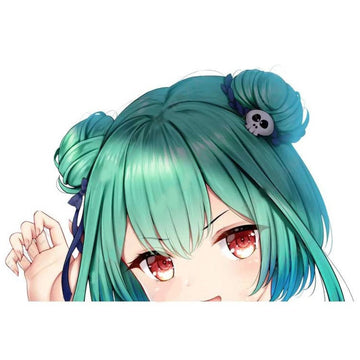 Virtual YouTuber 'Uruha Rushia | Bored' Vinyl Car Peeker Sticker