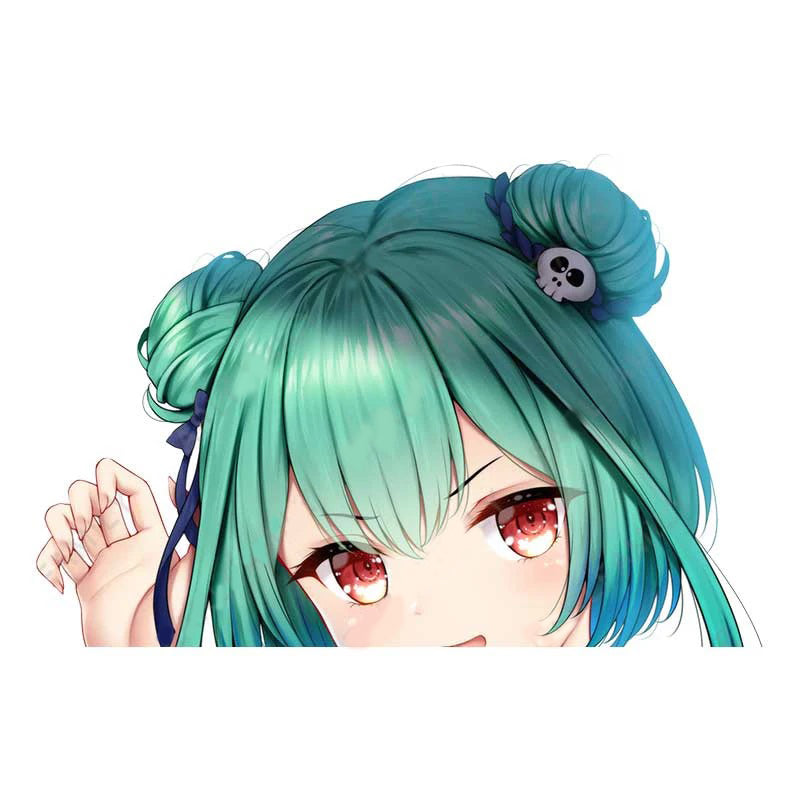 Virtual YouTuber 'Uruha Rushia | Bored' Vinyl Car Peeker Sticker