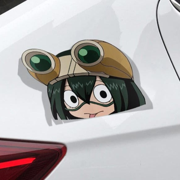 My Hero Academia 'Tsuyu | Goggles | Shadow' Vinyl Car Peeker Sticker
