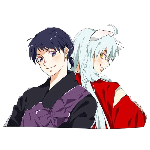Inuyasha 'Miroku and Inuyasha | Smiling' Vinyl Car Sticker