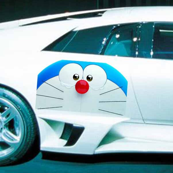 Doraemon 'Crying | Right' Vinyl Car Peeker Sticker