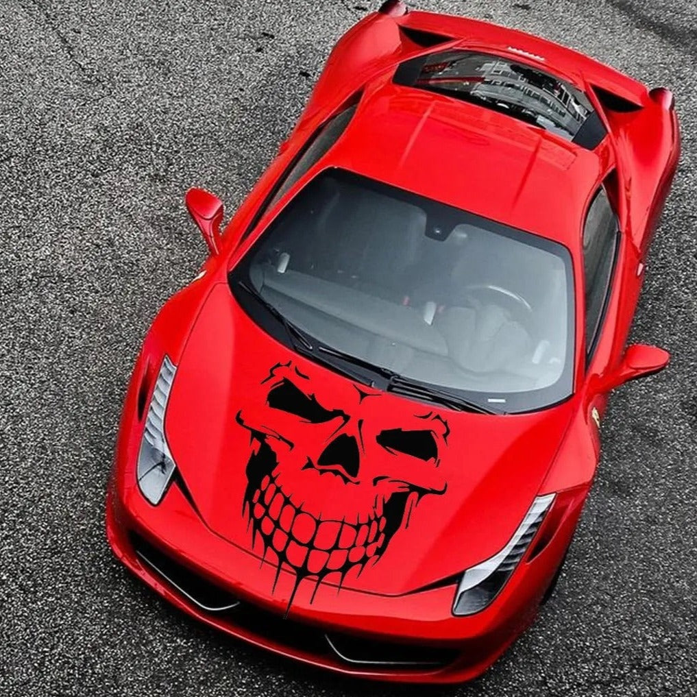 Skull 'Grinning' Vinyl Car Sticker