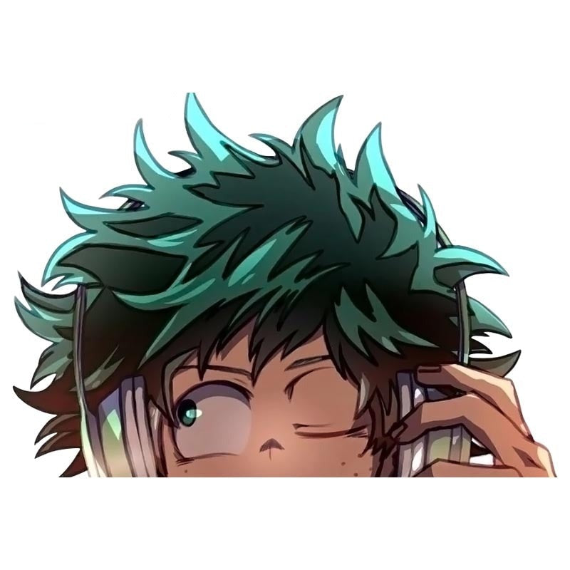 My Hero Academia 'Deku | Listening' Vinyl Car Peeker Sticker