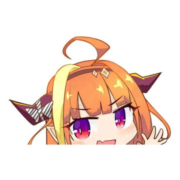 Virtual YouTuber 'Kiryu Coco | Waving' Vinyl Car Peeker Sticker