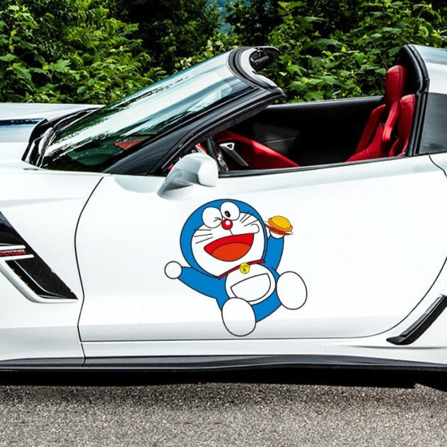 Doraemon 'Holding Bun | Left' Vinyl Car Sticker