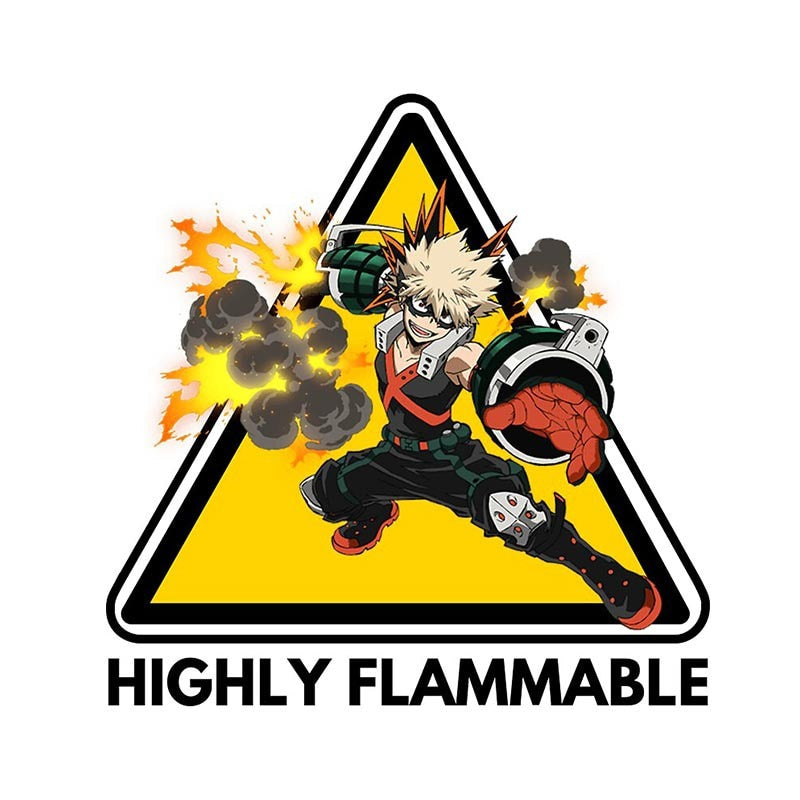 My Hero Academia 'Katsuki | Highly Flammable' Vinyl Car Sticker
