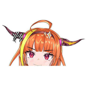Virtual YouTuber 'Kiryu Coco | Staring' Vinyl Car Peeker Sticker