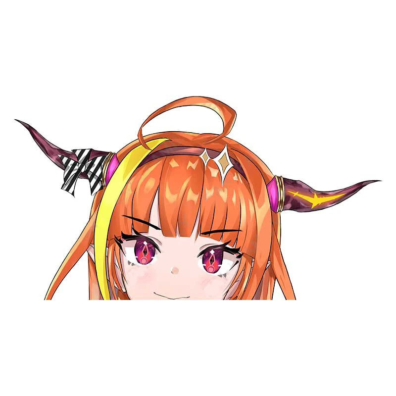Virtual YouTuber 'Kiryu Coco | Staring' Vinyl Car Peeker Sticker
